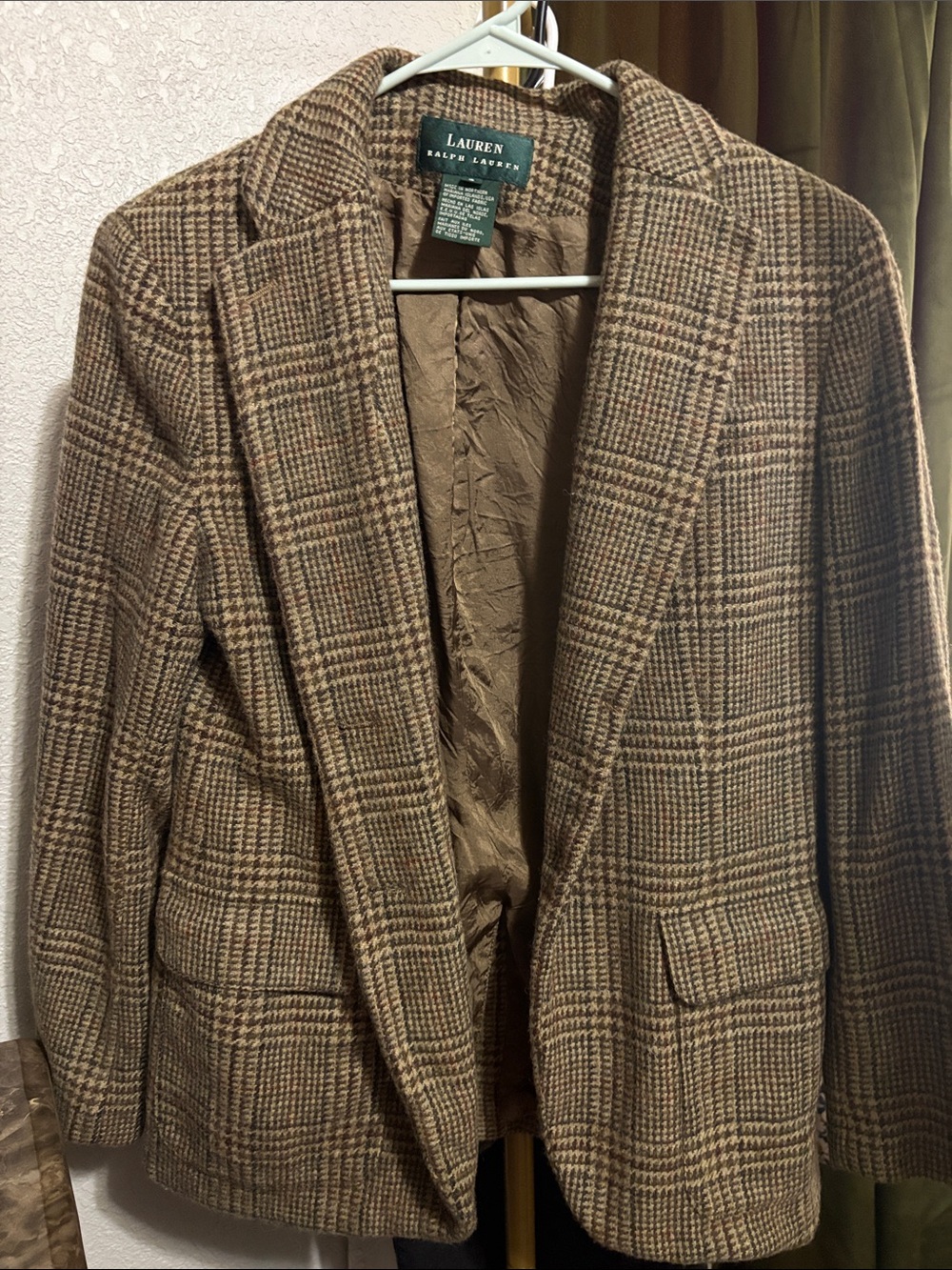 Lauren Ralph Lauren Brown Plaid Blazer